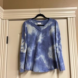 Pink Lily Blue Tye Dye Shirt